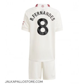 Manchester United Bruno Fernandes #8 Kolmaspaita Lapsille 2023-24 Lyhythihainen (+ shortsit)